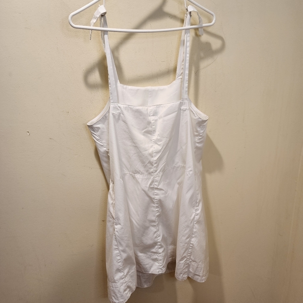 ZARA BASIC White Romper Mini dress with pockets size M - Picture 6 of 14